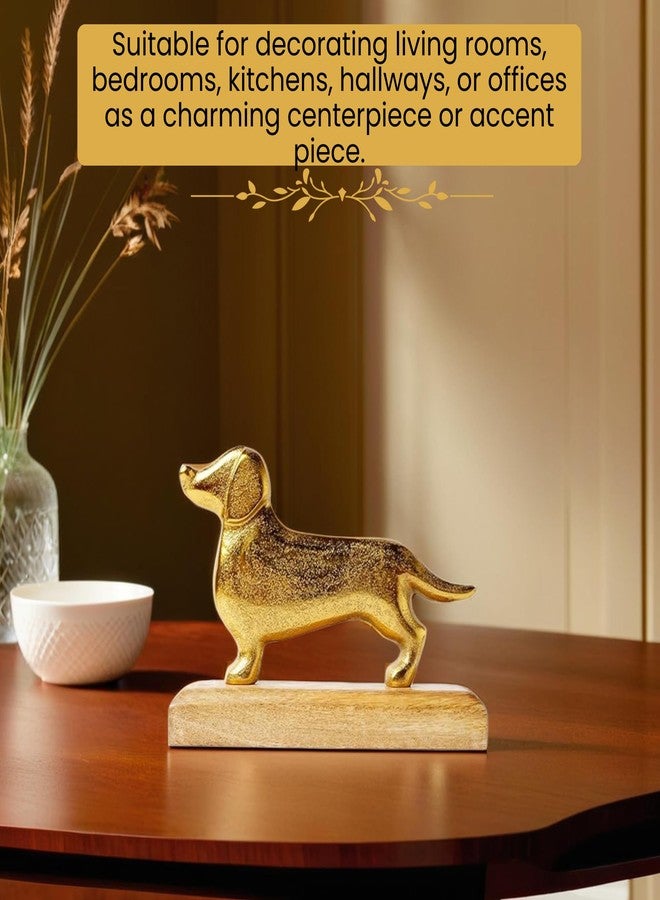 HEYEARTH Dog Showpiece | Metal Dog | Figurine -Fengshui | Modern Classy | Designer | Decoration for Livingroom | home decor items for tv unit | showpiece for gift, living room, office desk - Image 4